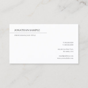 Custom Modern Simple Professional Elegant Minimal Business Card