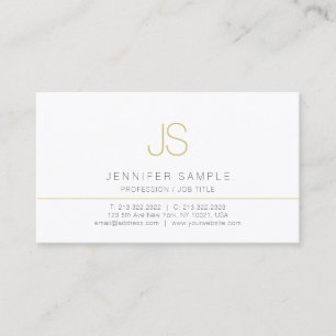 Custom Modern Simple Professional Elegant Monogram Business Card