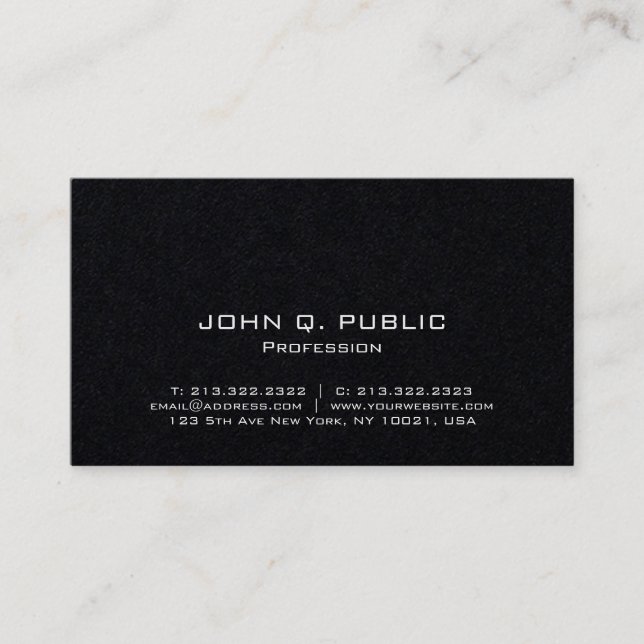 Custom Modern Simple Template Upload Your Logo to Business Card (Front)