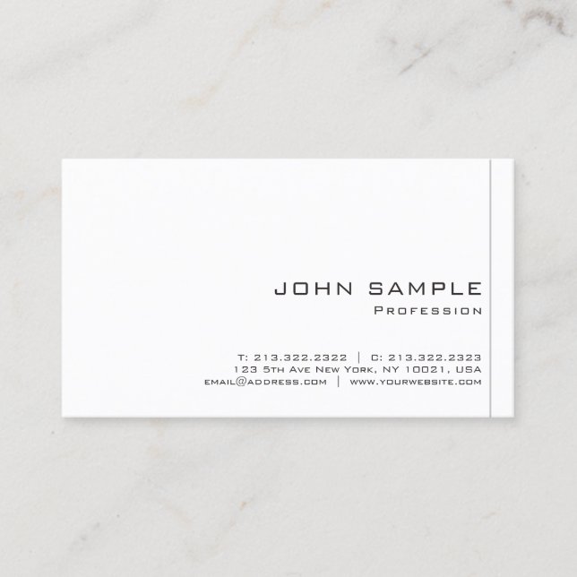 Custom Modern Sleek Template Semi Gloss Cute Business Card (Front)