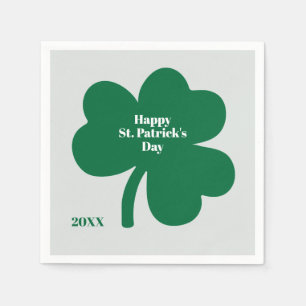 Custom Modern St Patricks Day Party Napkin