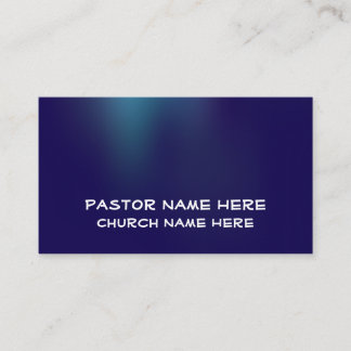 Custom Modern Stylish Christian Church Pastor Business Card