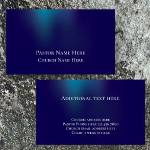 Custom Modern Stylish Christian Church Pastor  Business Card