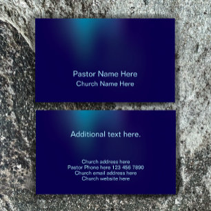 Custom Modern Stylish Christian Church Pastor  Business Card