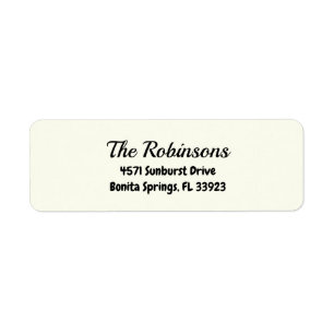 Custom Modern Stylish Ivory Address Label