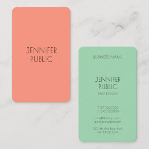 Custom Modern Template Elegant Trend Colours Business Card