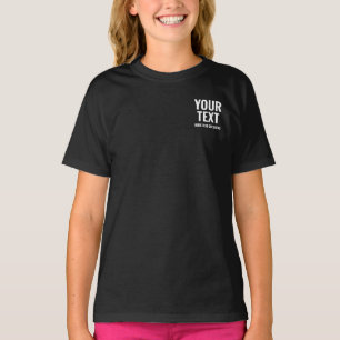 Custom Modern Template Girls Best Black White T-Shirt