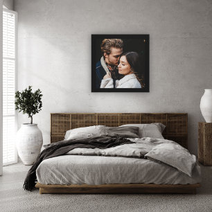 Custom Modern Thick Black Frame Canvas Print