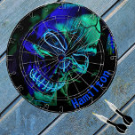Custom Modern Turquoise Teal and Blue Skull Dartboard<br><div class="desc">Introducing our striking Turquoise Teal and Blue Skull Dartboard – a perfect blend of style and performance for dart enthusiasts of all levels! Plus you can personalise it! Your name prints in a deep, deep blue around a bottom curve. Elevate your dart game to a whole new level of cool...</div>