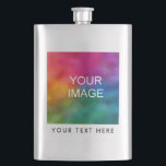 Custom Modern Upload Photo Image Or Logo Template Hip Flask<br><div class="desc">Custom Your Photo Picture Image Or Business Company Corporate Here Modern Elegant Trendy Template Classic Flask.</div>