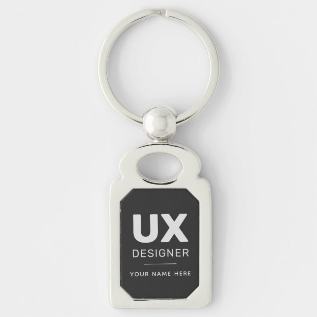 Custom Modern UX Designer Keychain  (Front)
