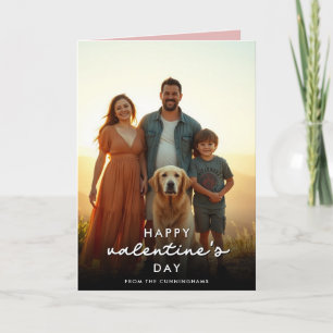 Custom Modern Valentines Day Photo Card