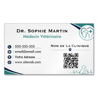 Custom Modern Veterinary Business Card
