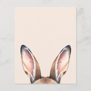 Custom Modern Watercolor Cute Easter Bunny Ears