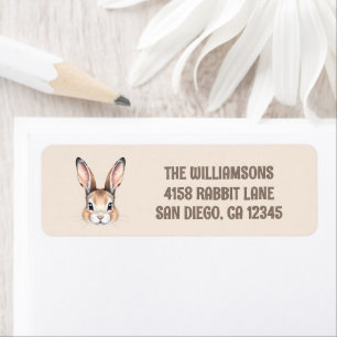 Custom Modern Watercolor Cute Easter Bunny Neutral