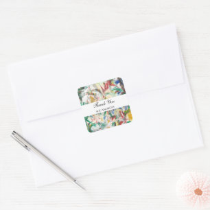 Custom Modern Watercolour Abstract Thank You  Square Sticker