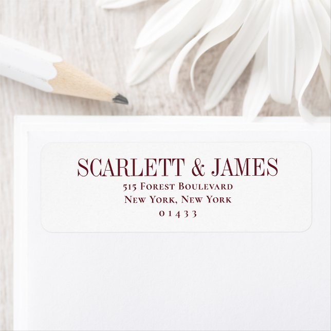 Custom Modern Wedding Return Address (Creator Uploaded)
