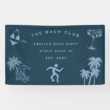 Custom Modern Weekend Bachelorette Beach Party
