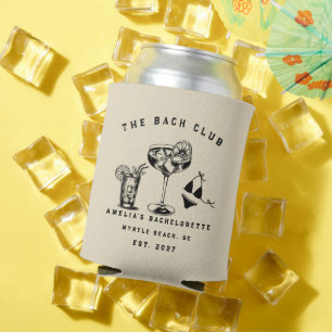 Custom Modern Weekend Bachelorette Beach Party Can Cooler