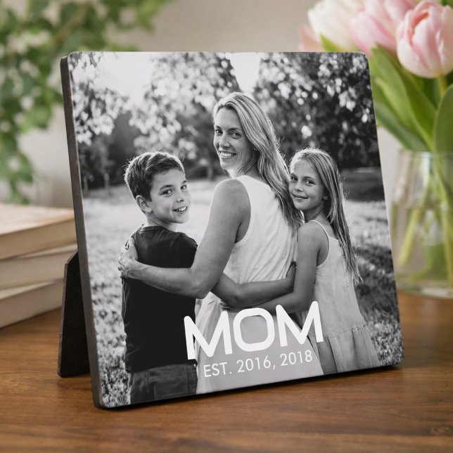 Custom Mom Established Modern Bold Plaque (Creator Uploaded)