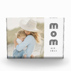 Custom Mom Established Modern Retro Script Photo