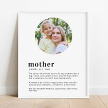 Custom Mom, Mother Definition Mother's Day Photo