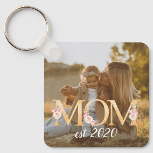 Custom Mom Photo Keychain