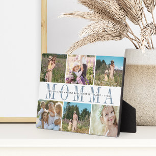 Custom Momma Kids Names Photo Collage Plaque