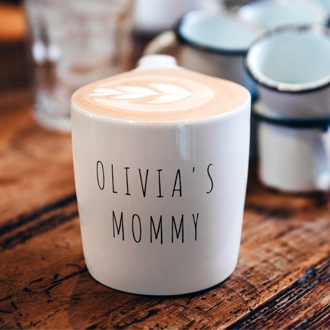 Custom MOMMY Photo & Name Gift Espresso Cup (Creator Uploaded)