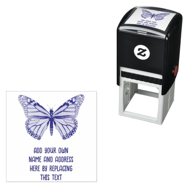 Custom Monarch Butterfly Self-inking Stamp (In Situ)