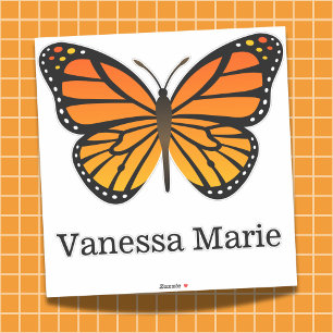 Custom Monarch Butterfly Vinyl Contour XL Sticker