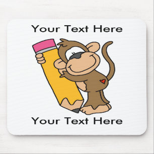 Custom Monkey Pencil Mousepad - Customisable