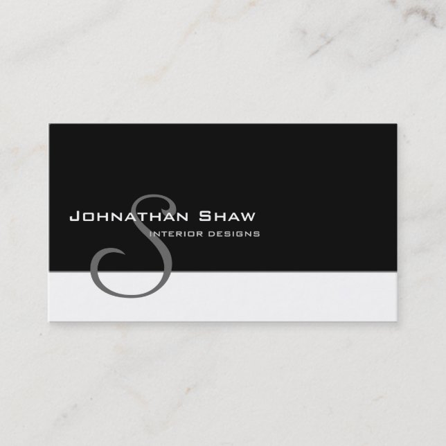 Custom Monogram 5 Business Card (Front)