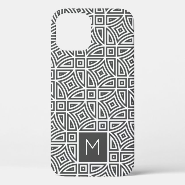 Custom monogram Abstract Pattern phone cases (Back)