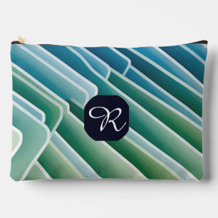Custom Monogram Accessory Pouch – Modern Abstract