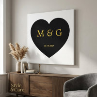 Custom Monogram and Date Symbol of Love