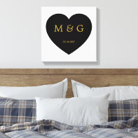 Custom Monogram and Date Symbol of Love