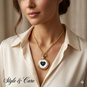 Custom Monogram and Date Symbol of Love Watch