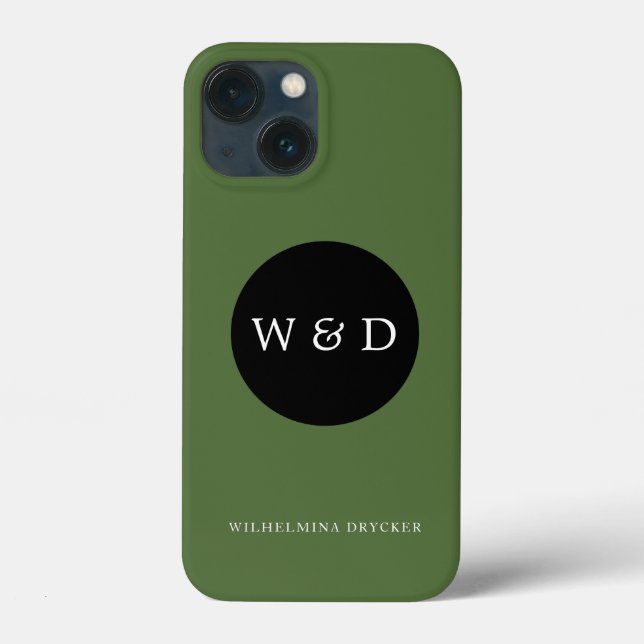 Custom Monogram and Name Case-Mate iPhone Case (Back)