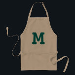 Custom monogram aprons for men women and kids<br><div class="desc">Custom monogram aprons for men women and kids. Personalised BBQ aprons with name initial. Initialled design for chef cook and cooking enthusiasts. Monogrammed barbecue aprons in beige white and yellow. Customisable letter colour.</div>