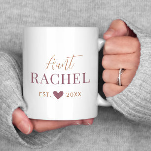 Custom Monogram Aunt Coffee Mug