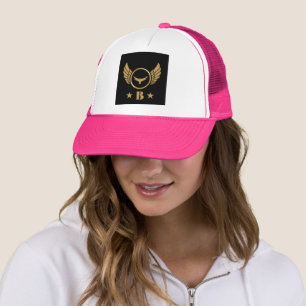 Custom Monogram B Letter with Wings image-Cap Trucker Hat