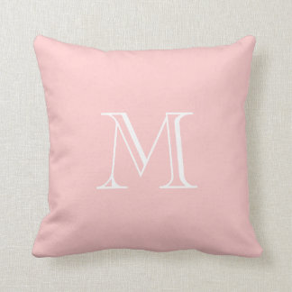 Custom Monogram Baby Pink Pillow 2