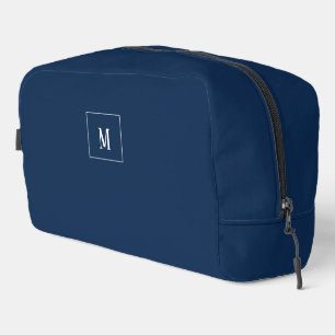 Custom monogram, blue all over dopp kit