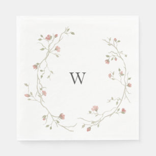 Custom Monogram Bohemian Wedding Napkin