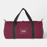 Custom monogram, burgundy all over