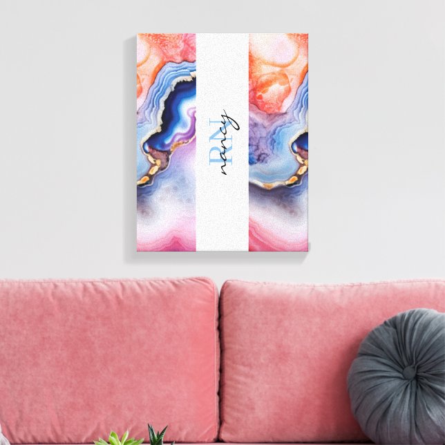 Custom Monogram Canvas Print (Insitu(LivingRoom))