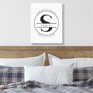 Custom Monogram Canvas Print