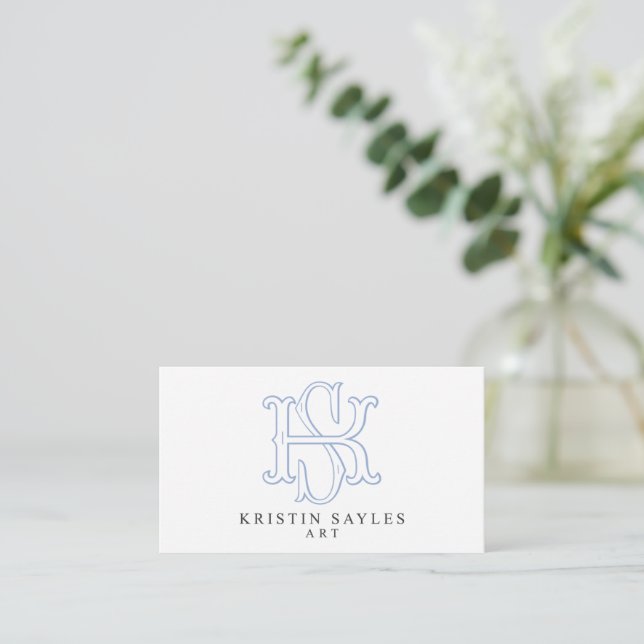 Custom Monogram Cards Not Editable (Standing Front)