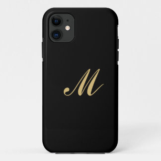 Custom Monogram Case iphone black gold